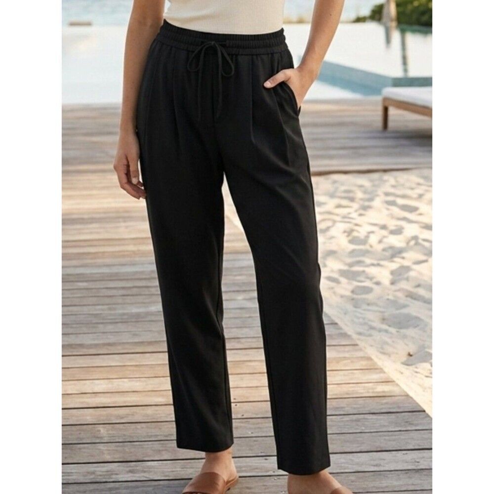 Zara Black High-Rise Athletic Jogger Pants: Versatile Athleisure - Size Large